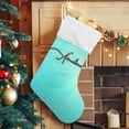 thumbnail image 5 of Custom Christmas Stockings Blurred Turquoise Water Christmas Presonalized Large Stocking Sock, Set of 1 Xmas Party Winter Decor Candy Bag Gift, 17.7 Inch, 5 of 7
