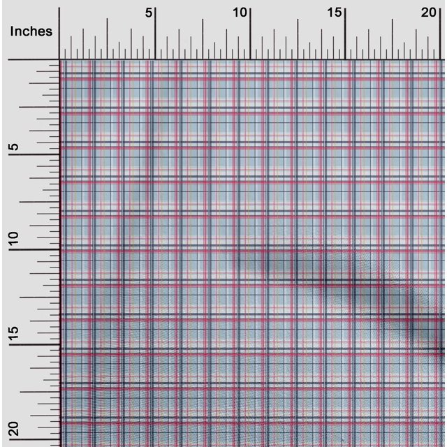 oneOone Georgette Viscose Fabric Madras Check Decor Fabric Printed BTY 42 Inch Wide