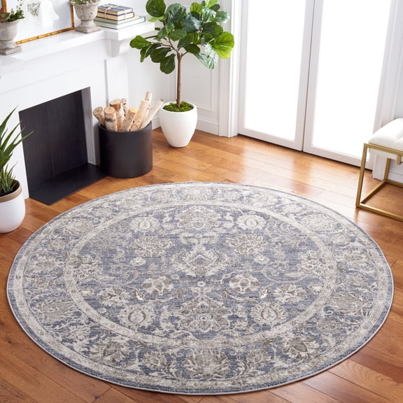 Safavieh History Marienn Oriental Area Rug, Dark Gray/Ivory, 6'7" x 6'7" Round