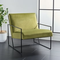 SAFAVIEH Atheris Modern Style Arm Chairs, Green/Black (27 in. W x 32.3 in. D x 28.7 in. H)