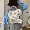 thumbnail image 4 of Bolso de mano con flores para niña, bolso cruzado para estudiante, estilo nicho, mochila de moda, 4 of 6