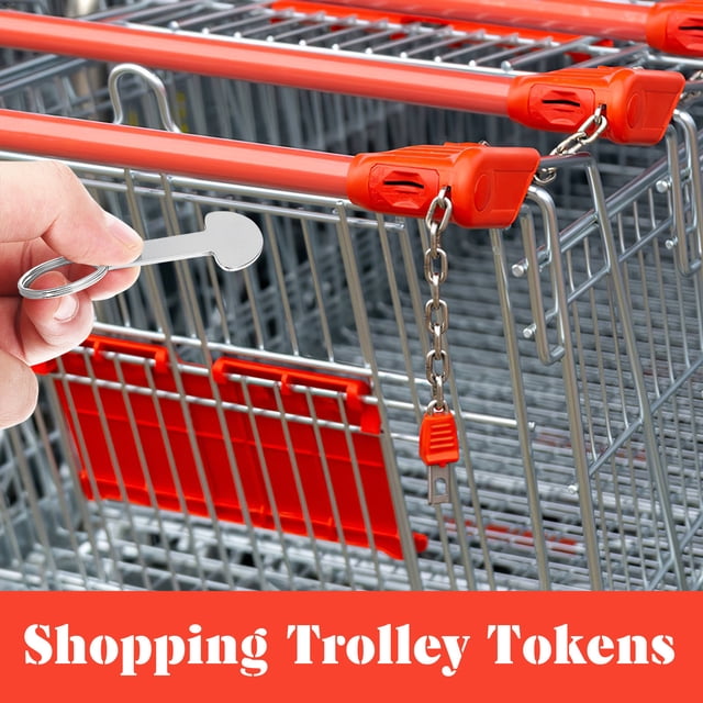 GAXIRE 6Ud Monedas Para Carrito De Compras Con Llaveros Y Portables