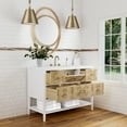 thumbnail image 3 of James Martin Vanities D804-V48-3Wz Olena 48" Single Basin Wood Vanity Set - Polished White, 3 of 5