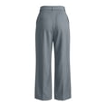 thumbnail image 6 of Karymi Pants for Women High Waist Wide Leg Suit Pants, Front Crease Pleated Draped Flare Trousers Elegant Office Long Pants with Pocket, 6 of 8