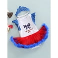 thumbnail image 3 of Arvbitana 0-24 Months 2Pcs Infant Baby Girls Romper Dress 4th of July Outfit Star/Bowknot Print Sleeveless Tulle Dress with Headband Independence Day Set, 3 of 9