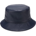 thumbnail image 2 of CoCopeaunts Leather Bucket Hat Casual Outdoor Cool Sunscreen Fisherman Hats Street Activities Hiking Fishing Folding Bucket Cap, 2 of 8