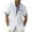 White, variant on Tqyyweavej Linen Hawaiian Shirts for Men Short Sleeve Color Block Botton Down Ribbed T-Shirts Lounge Baggy Tops with Pocket M-3XL