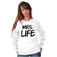 thumbnail image 4 of Just Married Newlyweds Cute Matching Women Plus Size Crewneck Sweatshirt Brisco Brands 3X, 4 of 6