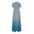 thumbnail image 4 of Vestido Corto de Verano de la Moda de las Mujeres Impreso de Manga Corta Cuello Redondo Tobillo de Longitud Vestido Casual, 4 of 8