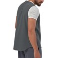 thumbnail image 5 of CIENVNSTG Men's Solid Color Cotton Linen Waistcoat Sleeveless Button Down Lightweight Casual Vest Stylish Beach Cardigan Suitable For Outdoor Daily Business Formal Suit Wear Dark Gray 3XL, 5 of 5