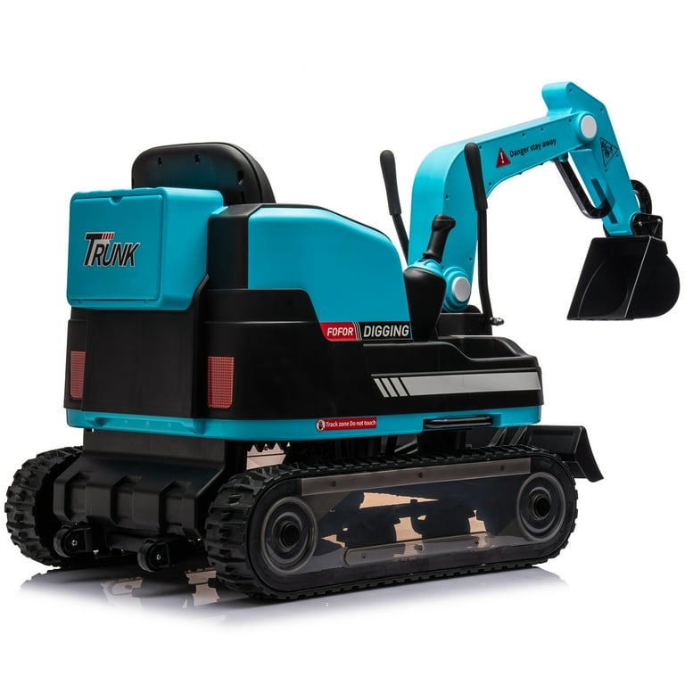 2 IN 1 12V12AH Powered Kids Ride on Excavator Bulldozer 360