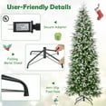 thumbnail image 4 of Harmijoy 7.5 FT Flocked Christmas Tree w/913 PE PVC Branch Tips 350 Warm White LED Lights, 4 of 8