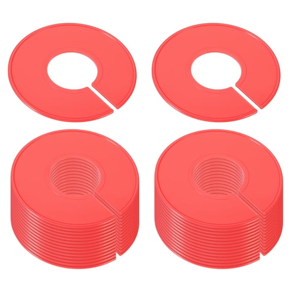 Uxcell Clothes Dividers, Closet Clothing Rack Dividers Blank Round Separator, Red 30 Pack