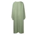 thumbnail image 5 of Women Summer Batwing Sleeve Satin Abaya Islam Maxi Dress Kaftan Women's Long Dress With Batwing Sleeves And A Half-High Neckline Solid Color Dress For Women GN2 One Size, 5 of 5