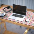 thumbnail image 3 of Long Mouse Pads for Desk,Pink Christmas Santa and Tree Pattern Desk Mats on Top Of Desks, Desk Mouse Pad Extra Large with 3mm Non-Slip Base and Stitched Edge for Gaming,Office,Work,Home 35.4x15.7in, 3 of 5