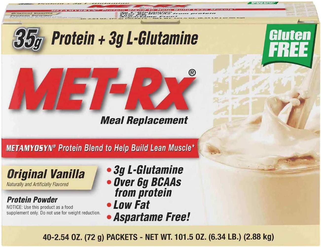 METRx Meal Replacement, Original Vanilla Protein Powder, 2.54 Oz