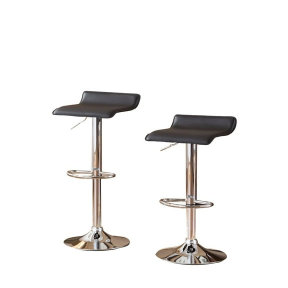Roundhill Contemporary Chrome Air Lift Adjustable Swivel Stools, Set of 2, Multiple Colors Available