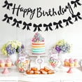 thumbnail image 4 of Banderín de feliz cumpleaños con lazo negro con forma de sorcristía para decoración de fiesta, 4 of 7