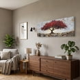 thumbnail image 2 of Canvas Wall Art for Living Room - Large Red Tree of Life Canvas Prints, Modern Abstract Nature Painting Wall Decor for Bedroom Bathroom and Office, 2 of 7