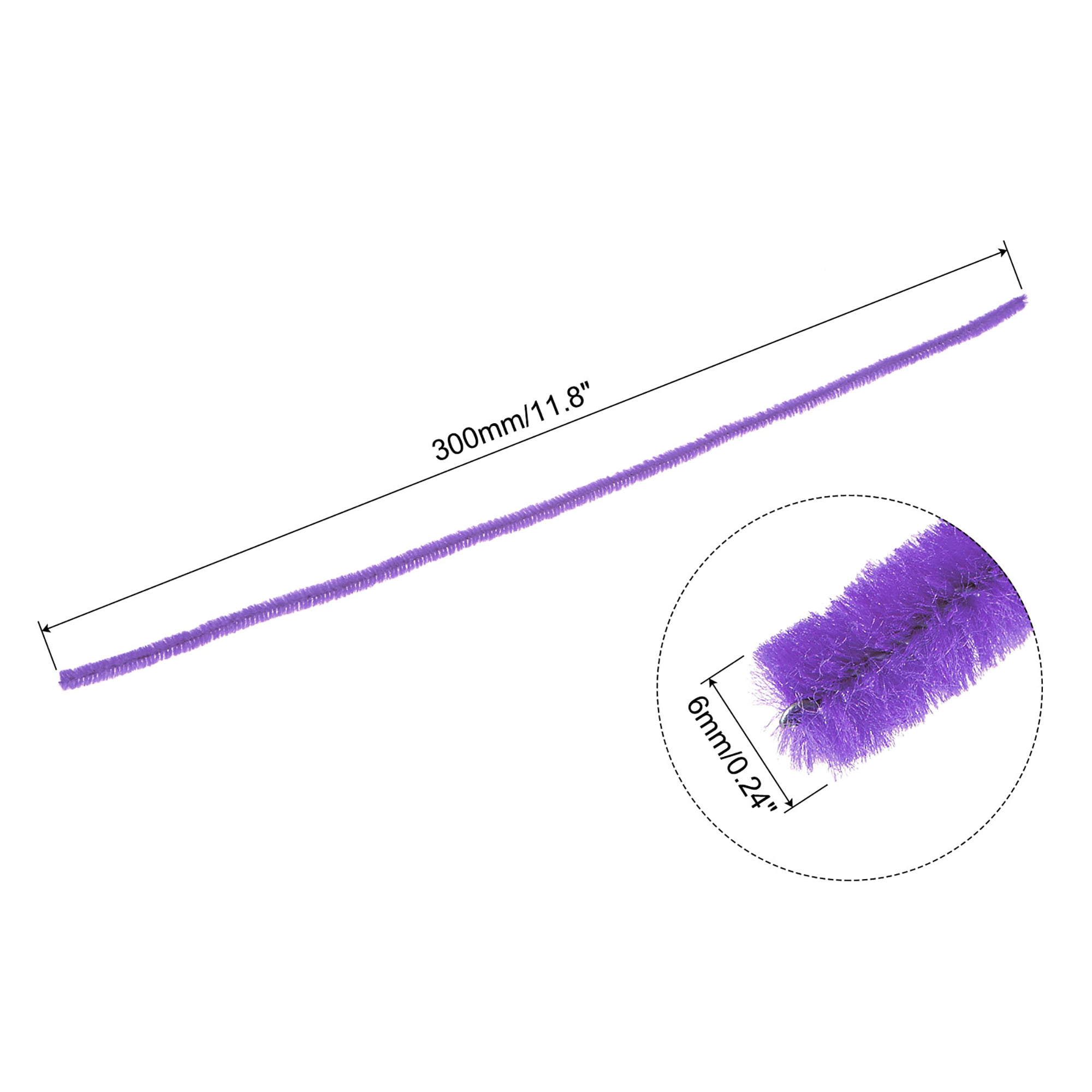 Chenille Stems Pipe Cleaners 12 Inch x 4mm 100-Piece, Purple