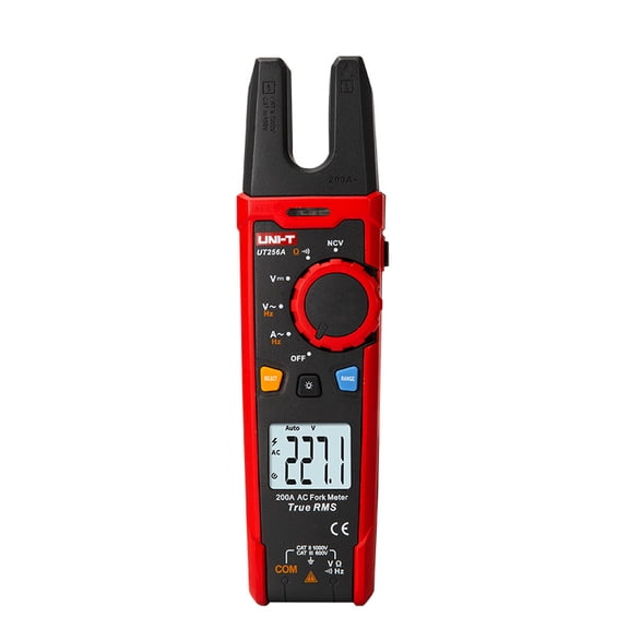 UNI-T Uni-trend Multimeter clamp meter UT256A Ture RMS Digital Clamp Fork Meter Multimeter AC/DC Voltage Current Resistance Capacitance NCV Test Backlight(UT256A)