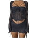 thumbnail image 1 of Conjunto de vestido sexy con top tubo y lentejuelas huecas para mujer - Conjunto de dos piezas, poliéster, ropa para discoteca y fiesta, S-XL, 1 of 5