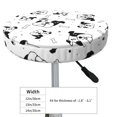 thumbnail image 2 of Cute white Dog black Round Bar Stool Seat Covers, Elastic Round Chair Cover Stool Seat Slipcover Bar Stool Cushions Round Pad for 12-14 inch, 2 of 5