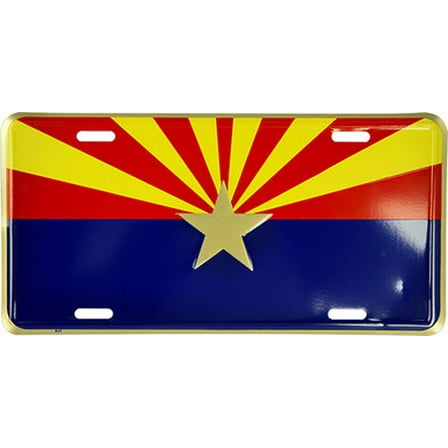 Hangtime Arizona Startburst State Flag 6x12 License Plate