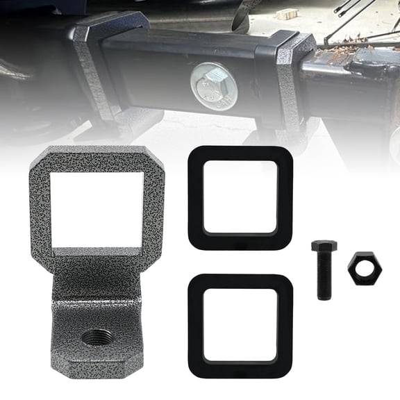 RULLINE 2" Anti Rattle Hitch Clamp with 2 Silencer Pads, Carbon Steel Hitch Tightener Stabilizer, No-Tool Installation, Powder Coated Anti-Rust Fit for 2 Inch Hitch Receiver Bike Rack Trailer Cargo