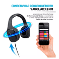 thumbnail image 3 of Wünd  Audífonos Bluetooth Inalámbricos High Definition Tipo Diadema, Batería de Larga Duración, Aislamiento de Ruido Externo, Cable Auxiliar 3.5mm para Conexión Alámbrica, Micrófono Manos Libres, 3 of 5