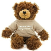 Made by Aliens Customized Chocolate Brandon Bear - 12 inch Personalized Stuffed Bear Plush Toy - Perfect Custom Shirt Bear Gift for Graduation Valentines Graduation Easter Holidays (Skin Shirt)