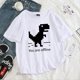 thumbnail image 2 of Camiseta de mujer 2021, estampado de dinosaurio de dibujos animados, camiseta de niña de los 90, camiseta Harajuku, camiseta informal de manga corta con cuello redondo, camiseta de mujer de gran tamañ, 2 of 4