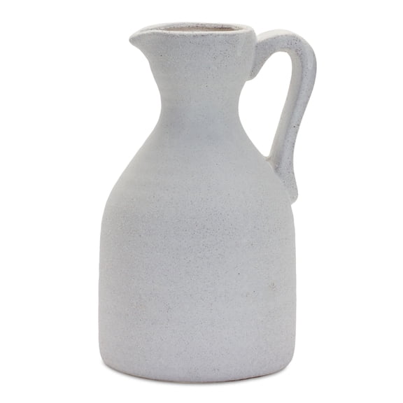Melrose Terracotta Pitcher Vase - 10.5" - White