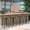 thumbnail image 6 of VINEEGO 30 Inches Metal Bar Stools for Counter Height Indoor Modern Stackable Industrial Stools Set of 4 (Gun), 6 of 7