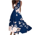 thumbnail image 1 of Vestido Corto de Verano de Moda sin Mangas con Cuello en V Impreso Vestido Casual Grande Del Doblado para Diario, 1 of 5