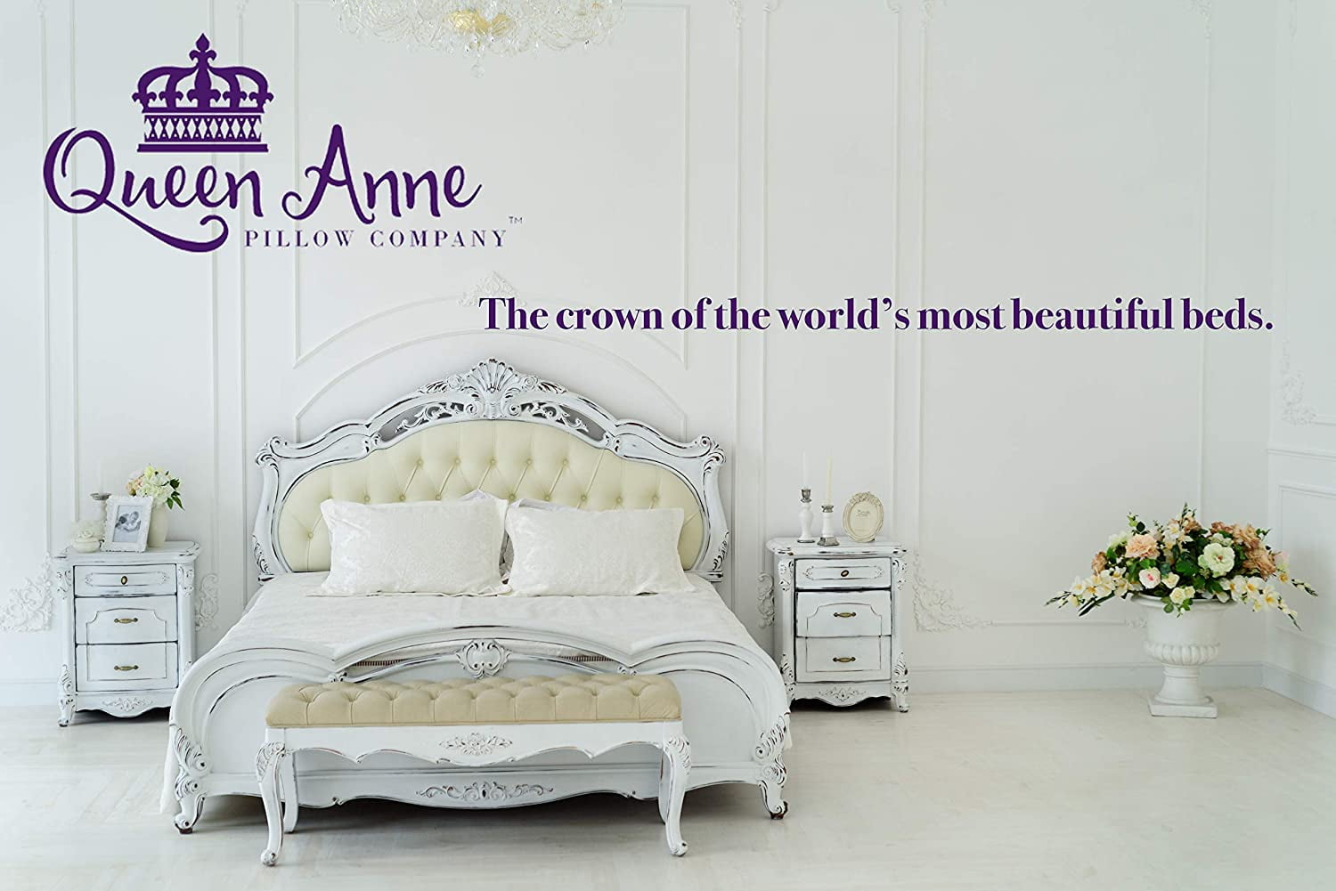 The Original Queen Anne Pillow - Famous 100% European White Goose and Duck Down Blend - Cruelty Free Luxury Hotel Pillows - Made in USA (Queen Soft) Luxury Hotel Pillows - Queen Anne Original Pillow - Oman | Ubuy