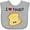 AC-Heather Grey, variant on Inktastic I Love Toast Boys or Girls Baby Bib