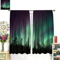 thumbnail image 3 of Northern Lights Curtains Aurora Borealis in Sky with Stars and Clouds Blackout Rod Pocket Curtains for Bedroom Living Room Kitchen Decor Thermal Insulated Window Drapes 2 Panel Set 52x63 Inch, 3 of 4