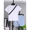 thumbnail image 5 of PureChapter Boys' Clothing Set Summer Casual 3-Piece Short Sleeve T-Shirt, Shorts & Crossbody Bag Size 5-14Y, 5 of 7