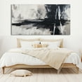thumbnail image 2 of Original black and white textured abstract canvas oil painting, 3D black and white texture wall art, home wall decor,(41*81cm)16*32 Inches,Unstretched,Frameless, 2 of 4