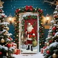 thumbnail image 3 of Eliaeconx Christmas Door Curtain with Santa and Puppy, Large 73x35 Inch Holiday Banner, Outdoor Hanging Fabric Decor, Festive Background Display for Entrance and Parties, B, 3 of 6