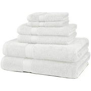 Pinzon 6 Piece Blended Egyptian Cotton Bath Towel Set - White