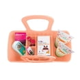 thumbnail image 6 of iDesign Orbz Bathroom Shower Tote for Shampoo, Cosmetics, Beauty Products - Small, Divided, Coral, 6 of 7