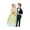 Yellow Dress, variant on perfeclan Wedding Cake Topper Bride and Groom Mini DIY Micro Landscape Miniature Scene People Wedding Cake Dolls Topper for Anniversary Yellow Dress