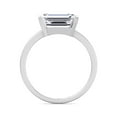 thumbnail image 3 of Orca - Bezel Set Moissanite Emerald Cut Lab-Diamond Engagement Ring East to West, 3 of 5