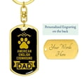 thumbnail image 3 of American English Coonhound Dad Dog Tag Keychain Stainless Steel or 18k Gold, 3 of 10
