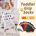 thumbnail image 5 of Toddler Non-Slip Socks for Baby Boys Girls (0-10 Years) 12 Pairs Kids Anti-Skid Socks for Indoor Outdoor Activities, 5 of 7