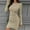 Khaki, variant on Antqov Sweater Dress for Women, Solid Color Long Sleeve Crew Neck Knit Bodycon Fishtail Slimming Dress, Fall Winter Elegant Cozy Soft Casual Dress