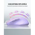 thumbnail image 4 of TECKNET Wired Mouse, 6-Button Corded with 4 Adjustable DPI, Optical Ergonomic Design, 5FT Cord for Laptop, Chromebook, PC, Desktop, Mac, Notebook - Gradient Lavender, 4 of 9