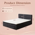 thumbnail image 6 of Toject Queen Size Bed with Memory Foam Mattress, Soft Bed with Matching Headboard, Medium Firm Mattress in a Box, No Assembly Required and No Bed Frame Needed, Bedrooms, Apartment, Gray, 6 of 14
